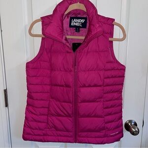 Lands’ End Hot Pink Down Puffer Vest